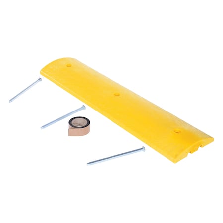 Vestil Speed Bump, Asphalt Hardware, 48x12x2.25, dual cable channel 1 X 3/4, Asphalt SBDA-48